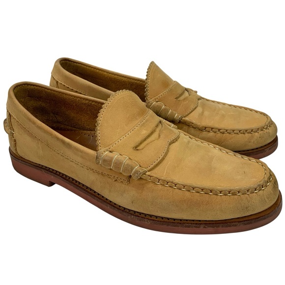 Allen Edmonds Men’s Sedona Suede Leather Tan Cigar Penny Loafers Size 10.5 B